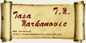 Tasa Markanović vizit kartica